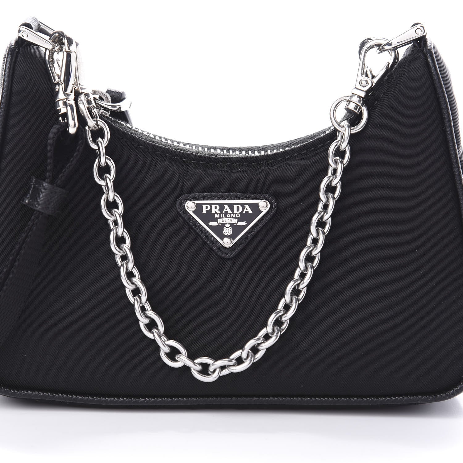 Prada Tessuto Nylon Mini Re-Edition 2000 Shoulder Bag Black 8 of 11