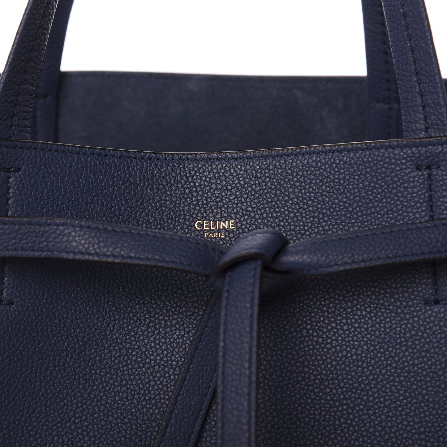 Soft Grained Calfskin Small Belt Cabas Phantom Deep Blue