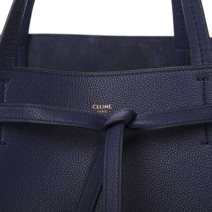 Celine Soft Grained Calfskin Small Belt Cabas Phantom Deep Blue 9 of 10
