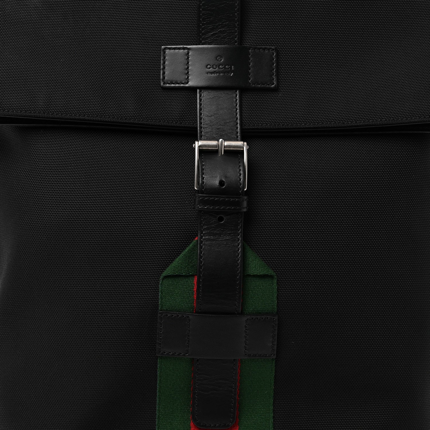 Gucci Techno Canvas Web Single Buckle Backpack Black 8 of 11