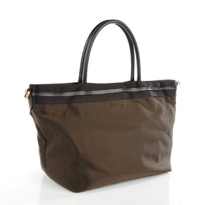 Prada Tessuto Nylon Jacquard Logo Tote Moro 3 of 7