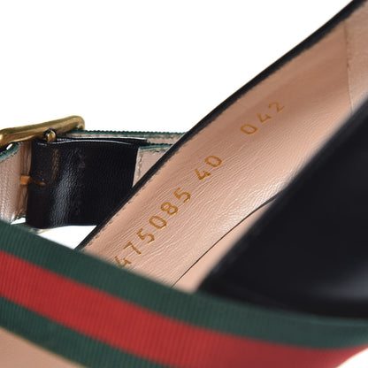 Gucci Malaga Kid Sylvie High Heel Pumps 40 Black 8 of 9