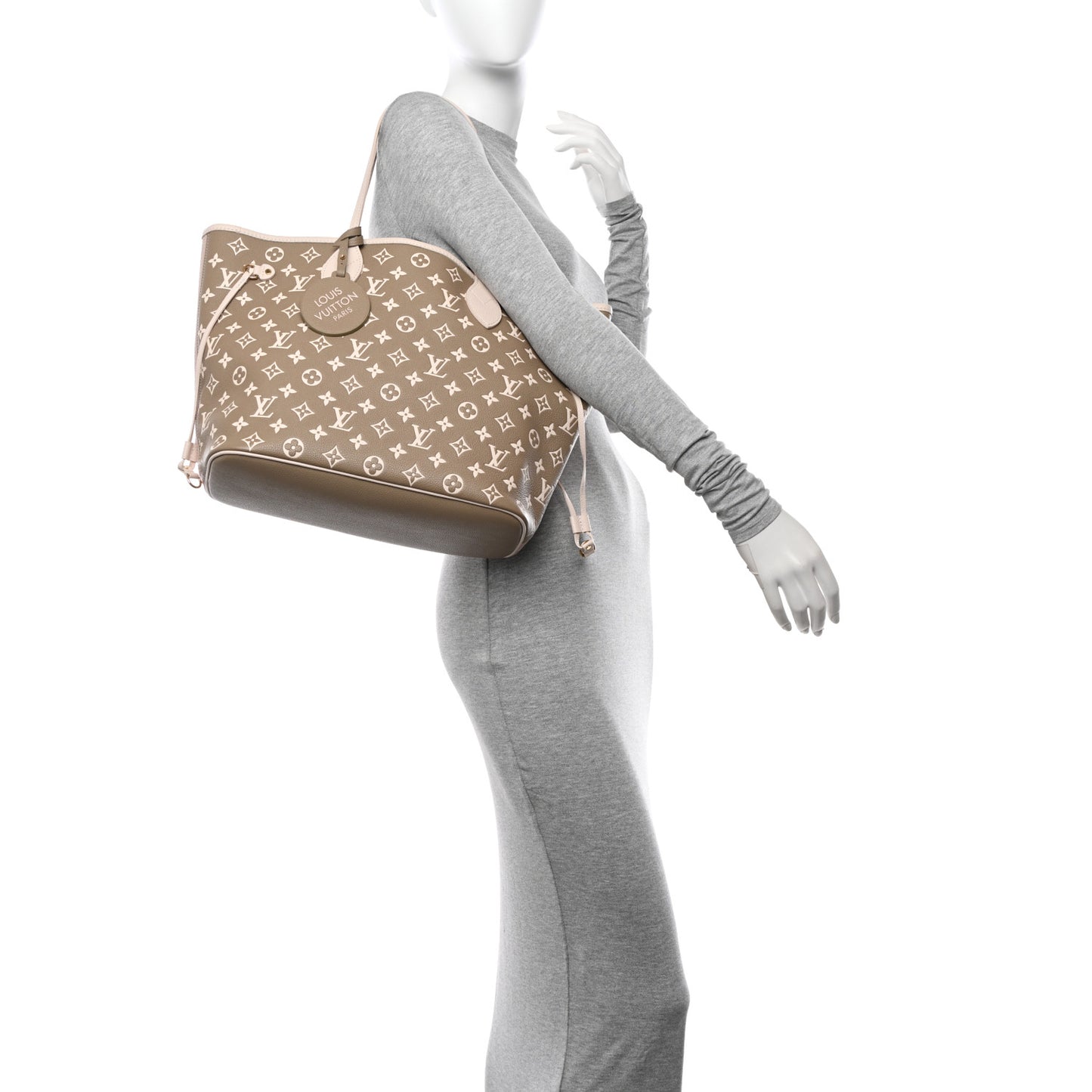 Empreinte Monogram Spring In The City Neverfull MM Kaki Beige Cream