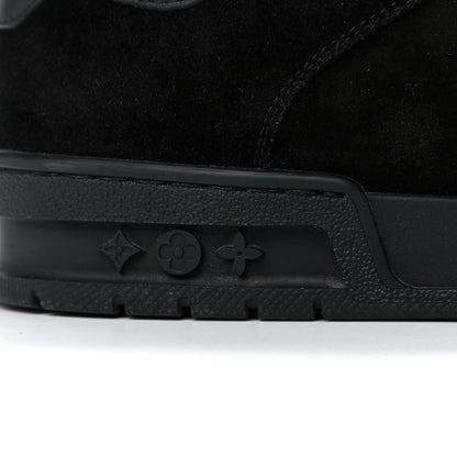 Louis Vuitton Suede Mens LV Trainer Sneakers 8 Black 10 of 11