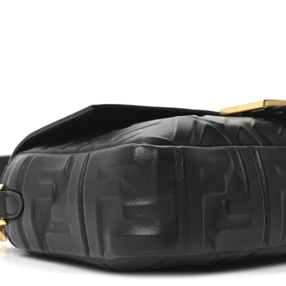 Fendi Nappa FF 1974 Embossed Baguette Black 9 of 10