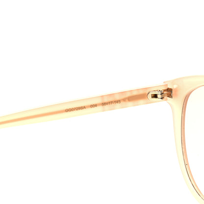 Gucci Acetate Round Frame Crystal Sunglasses GG0729SA Beige 5 of 9