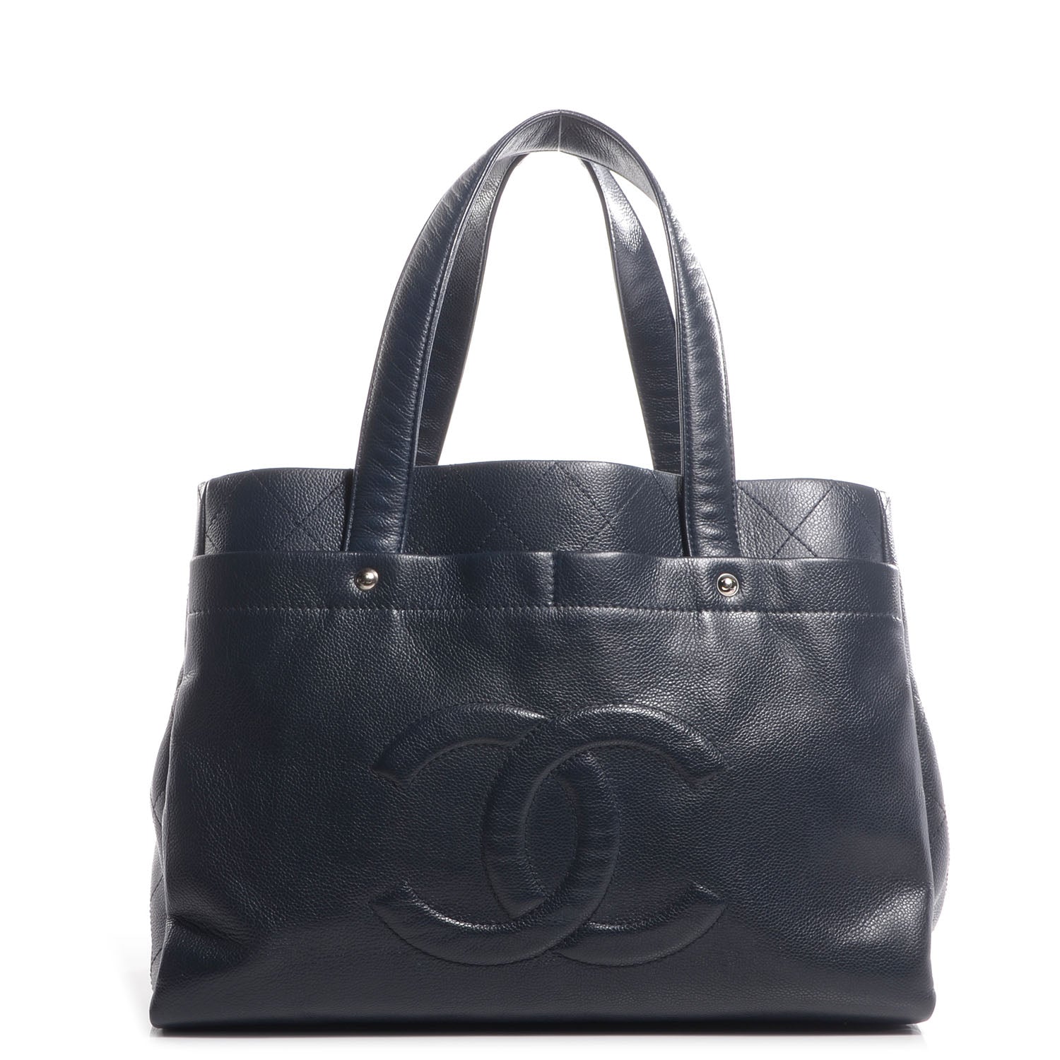 Chanel Caviar Executive Cerf Shopper Tote Navy 1 of 7