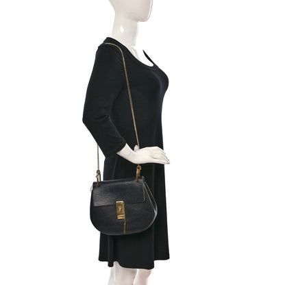 Chloe Grained Lambskin Drew Shoulder Bag Black 3 of 12