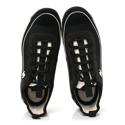Chanel Fabric Suede CC Sneakers 39.5 Black Brown 2 of 8