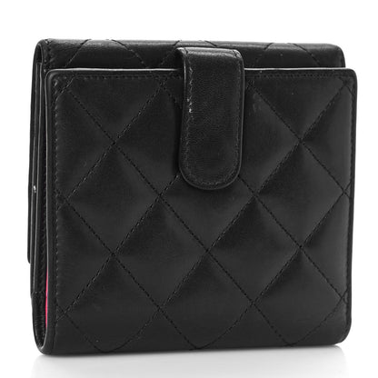 Chanel Lambskin Quilted Cambon Flap Wallet Black 3 of 14