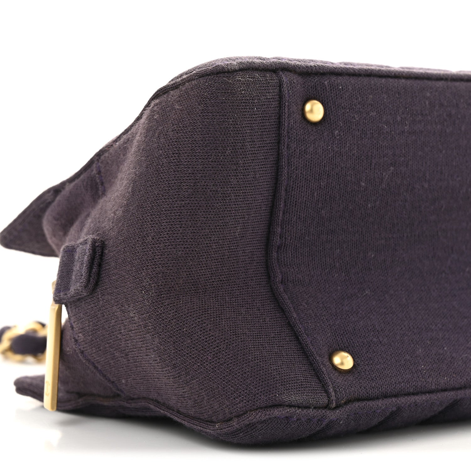 Chanel Jersey Quilted CC Chocolate Bar Bag Purple 9 of 13