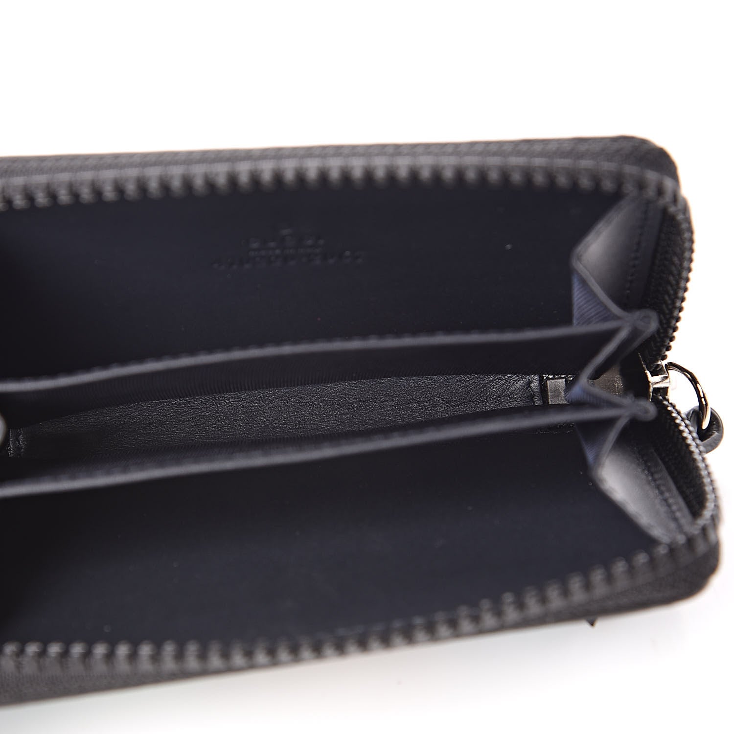 Gucci GG Supreme Monogram Blooms Zip Around Card Case Wallet Beige Blue Navy 5 of 7