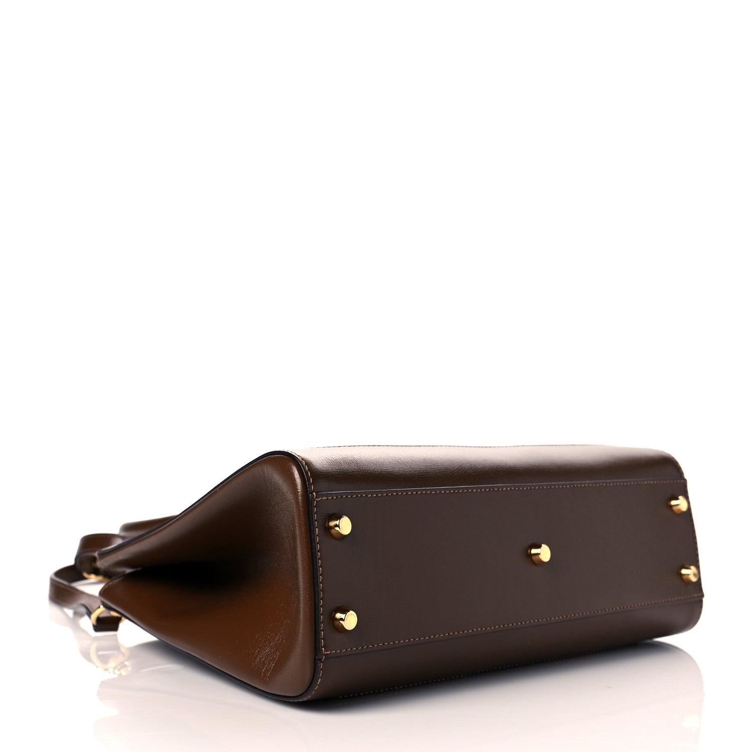 Gucci GG Supreme Monogram Azalea Calfskin Web Medium Jackie 1961 Tote Beige Ebony Brown Sugar 4 of 11