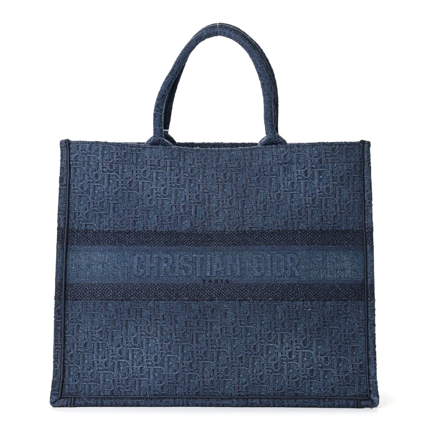 Oblique Denim Book Tote Denim Blue