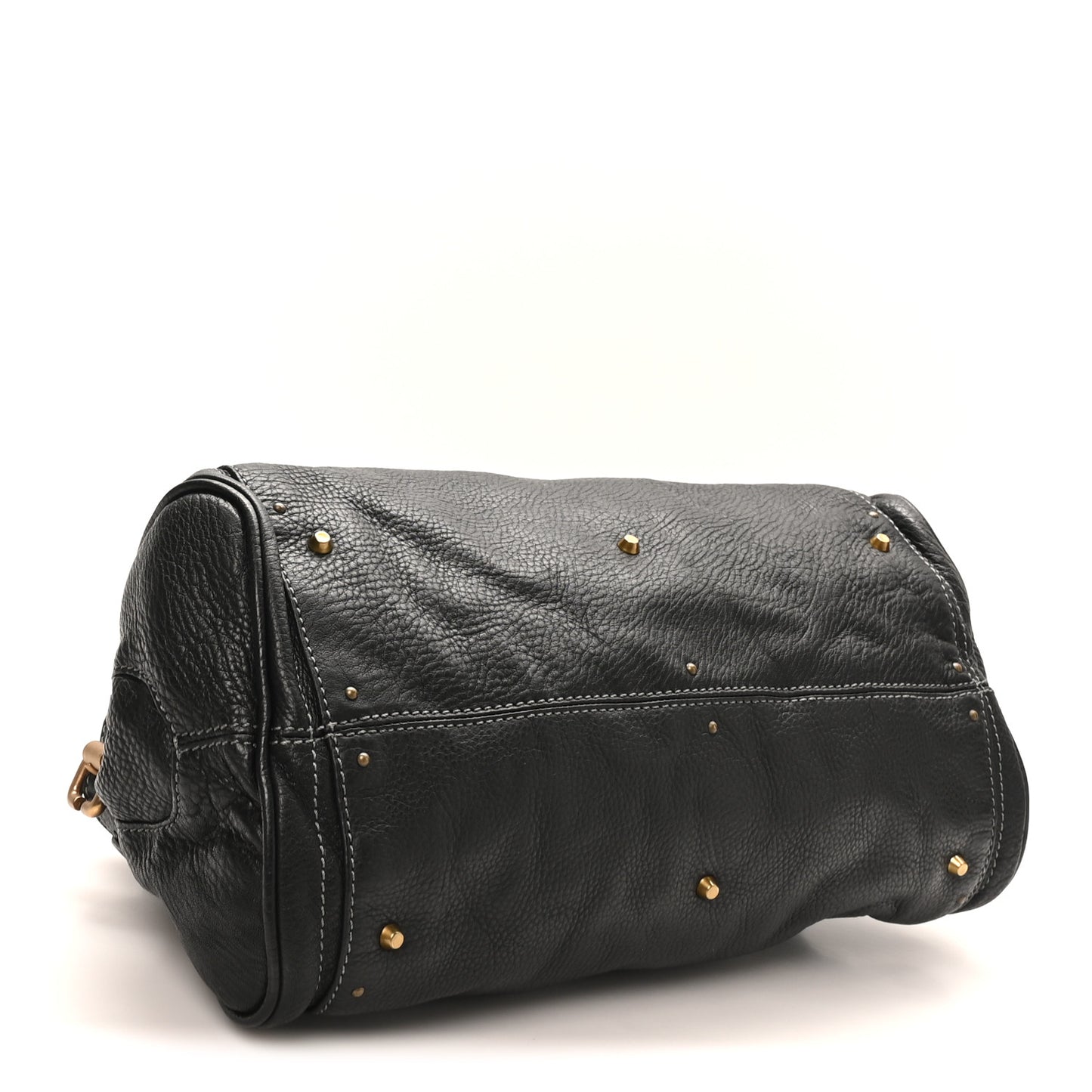 Calfskin Medium Paddington Satchel Black