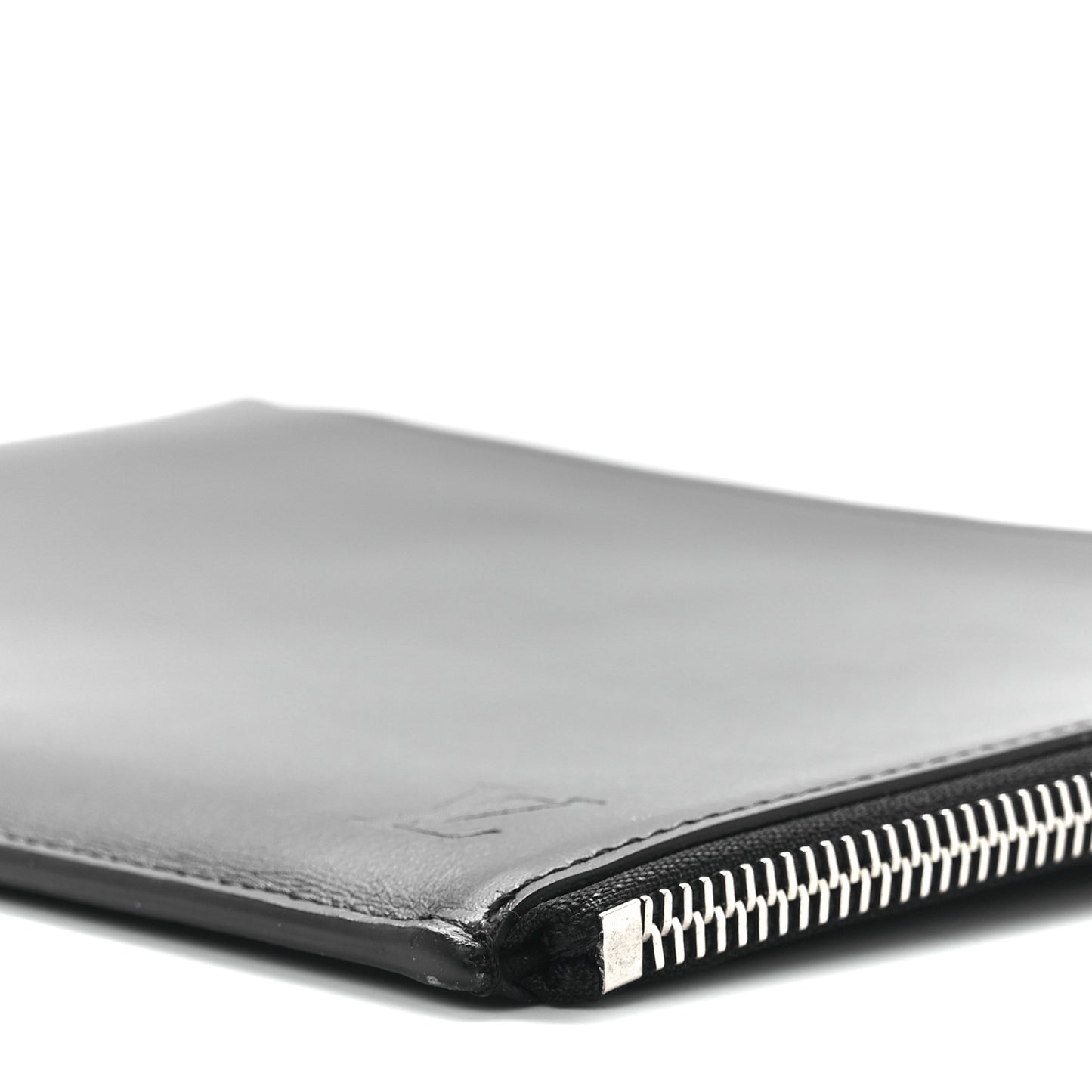 Calfskin Pochette Jules Zipped Clutch Black