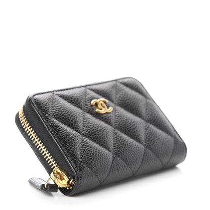 Chanel Caviar Quilted Zip Coin Purse Black 3 of 6