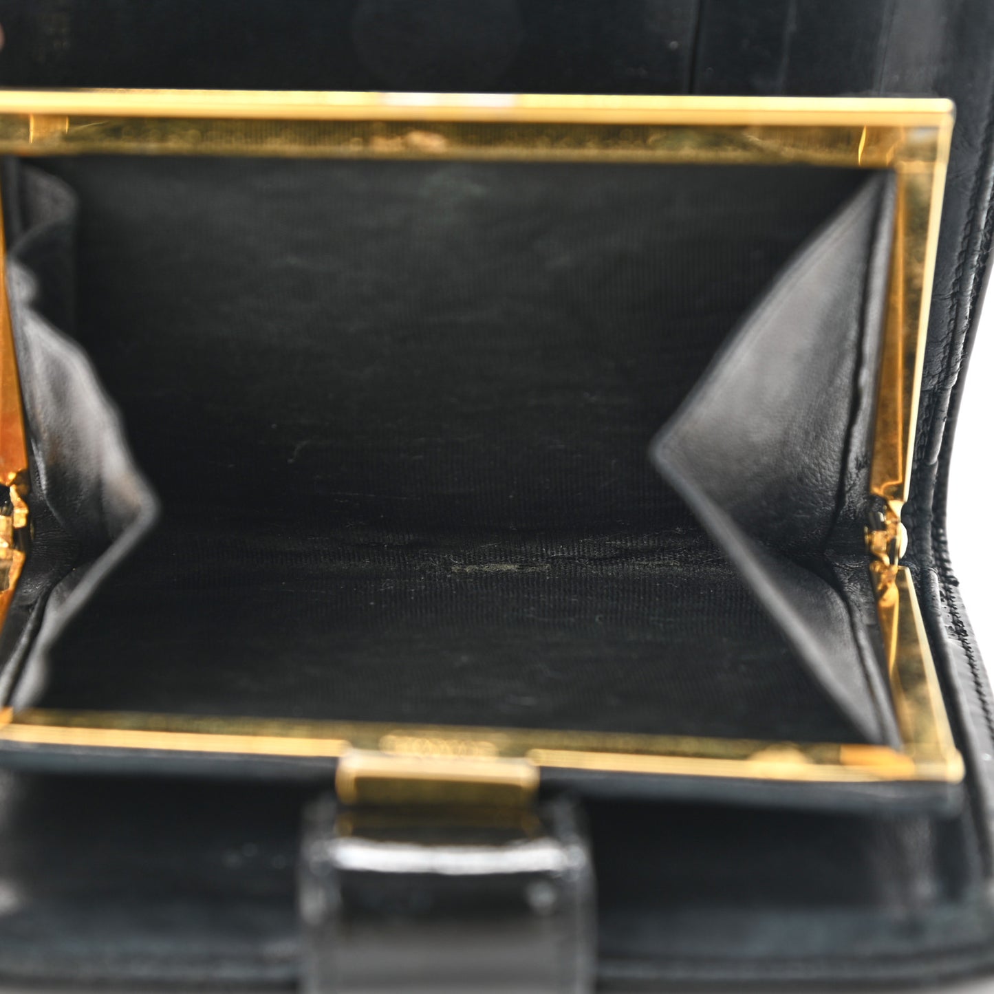 Patent Timeless CC Compact French Wallet Black