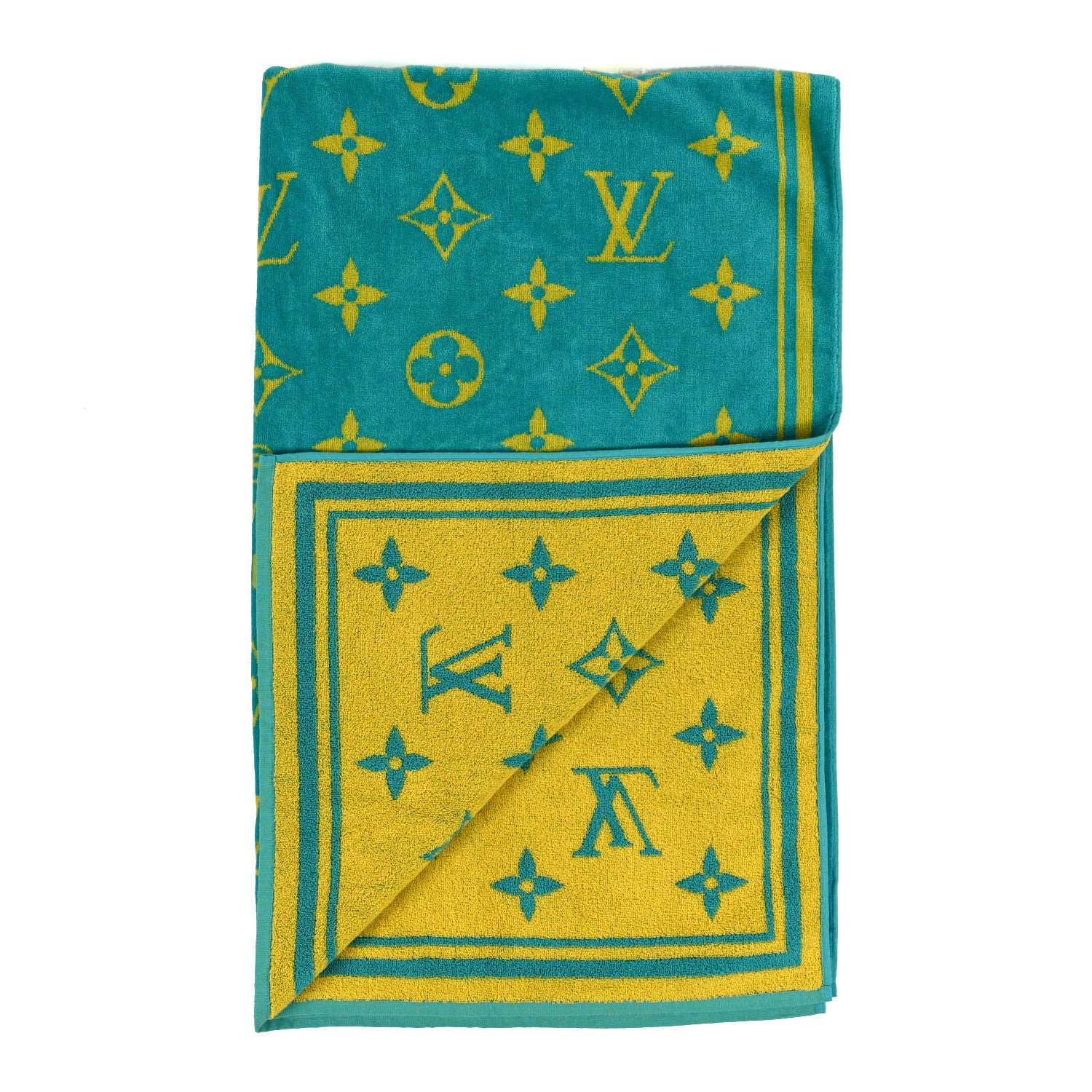 Louis Vuitton Cotton Monogram Beach Towel Yellow 3 of 4