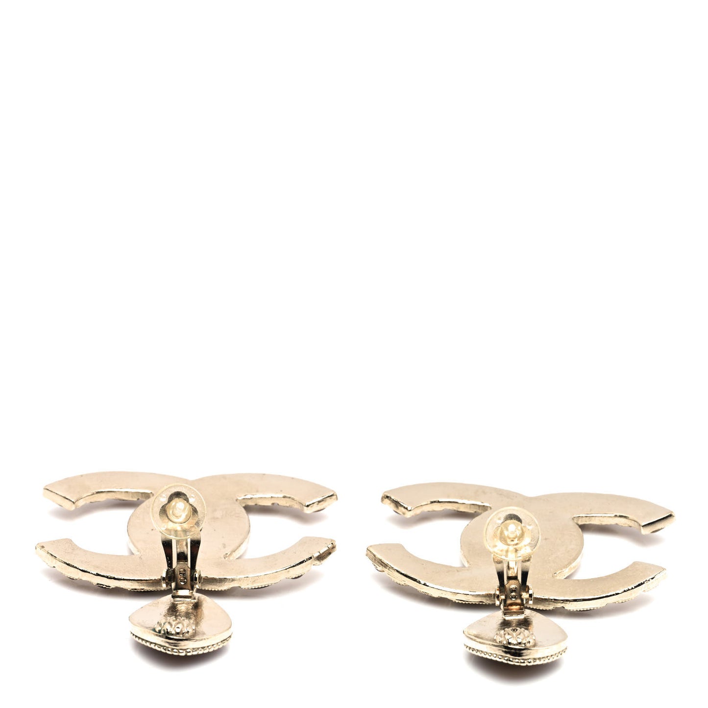 Metal Gripoix Along The Nile Clip On Earrings Gold Orange