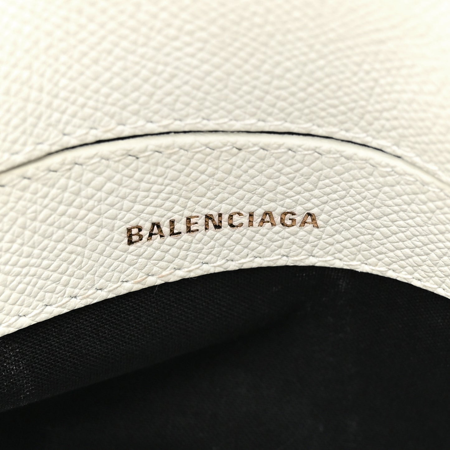 Grained Calfskin XXS Ville Top Handle Bag White Black