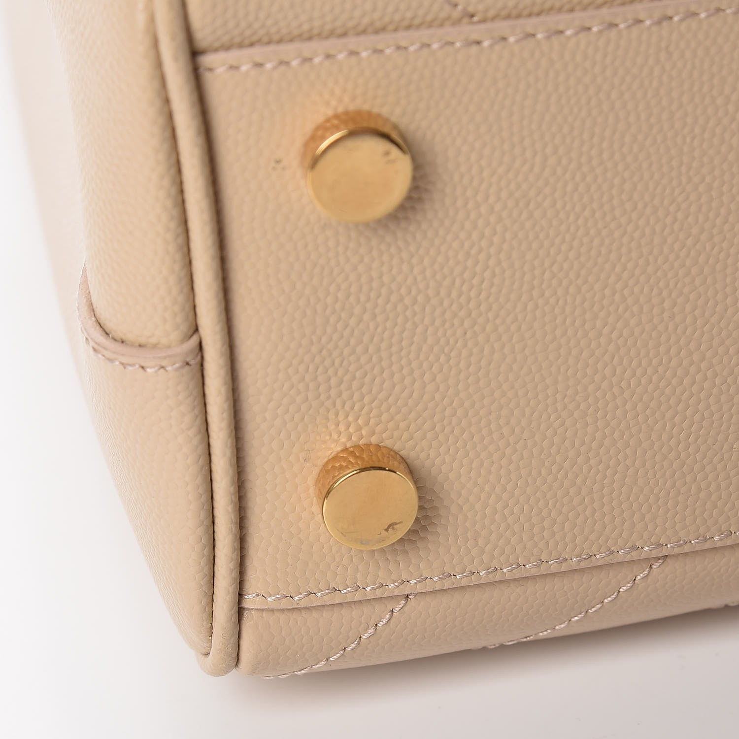 Saint Laurent Grain De Poudre Matelasse Chevron Monogram Shopping Bag Nude Powder 18 of 18