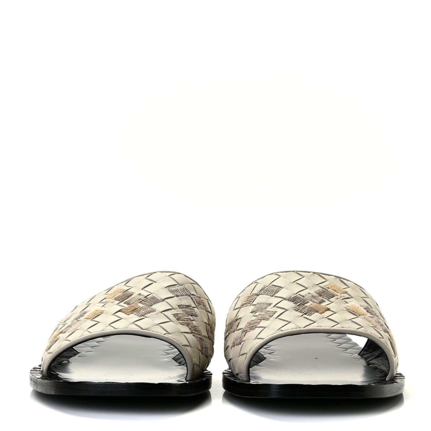 Nappa Intrecciato Armerina Flat Sandals 39 Mist