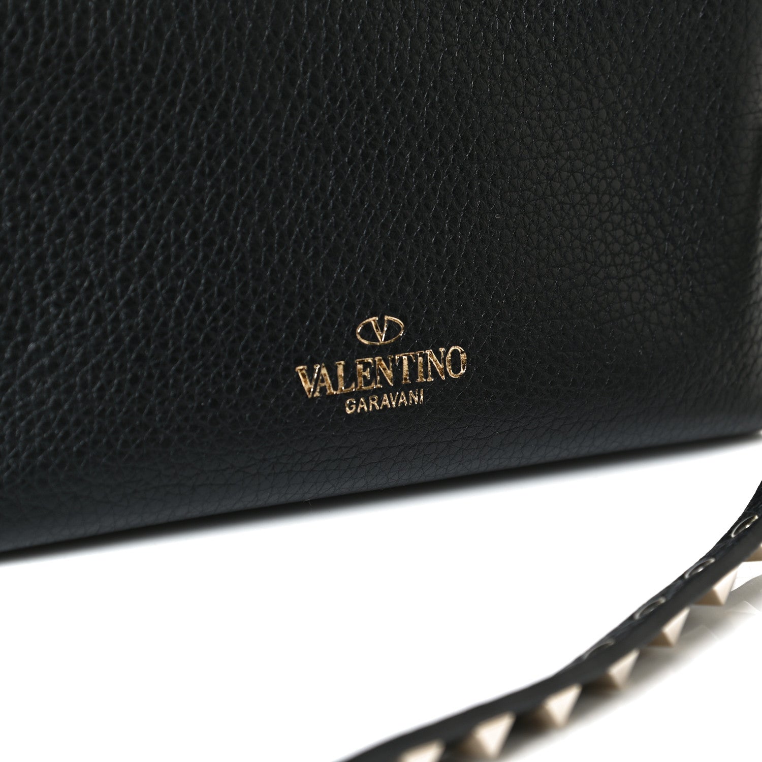 Valentino Garavani Pebbled Calfskin Mini Rockstud Crossbody Bag Black 12 of 12