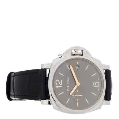 Panerai Stainless Steel Alligator 42mm Luminor Due Automatic Watch Grey PAM01250 2 of 4