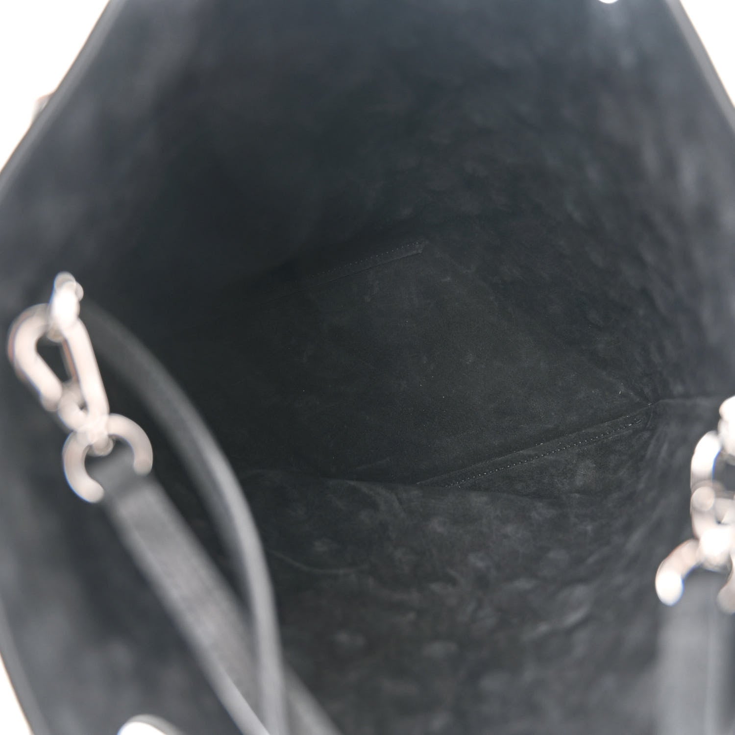 Alaia Nubuck Calfskin Studded Medium Folded Bag Black 6 of 10