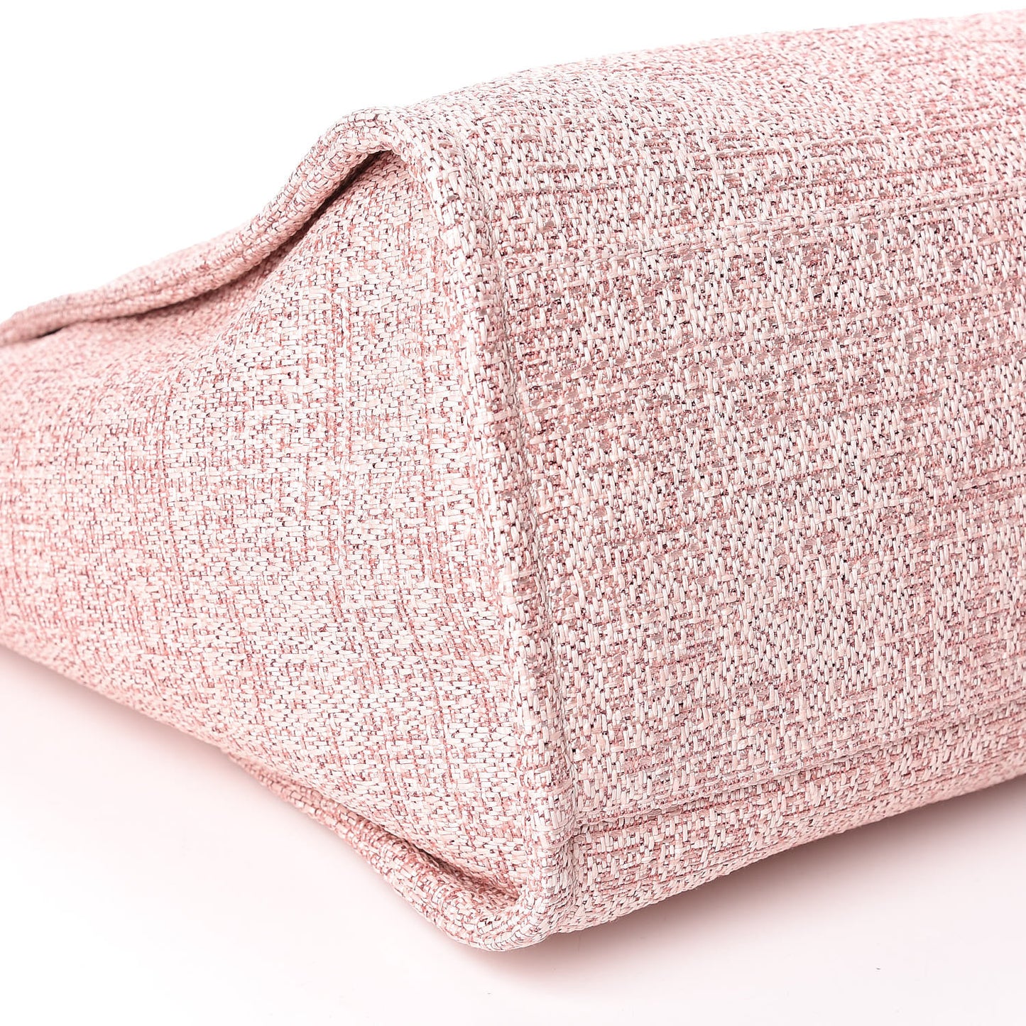 Straw Lurex Large Deauville Tote Pink