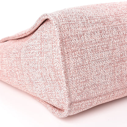 Chanel Straw Lurex Large Deauville Tote Pink 8 of 10