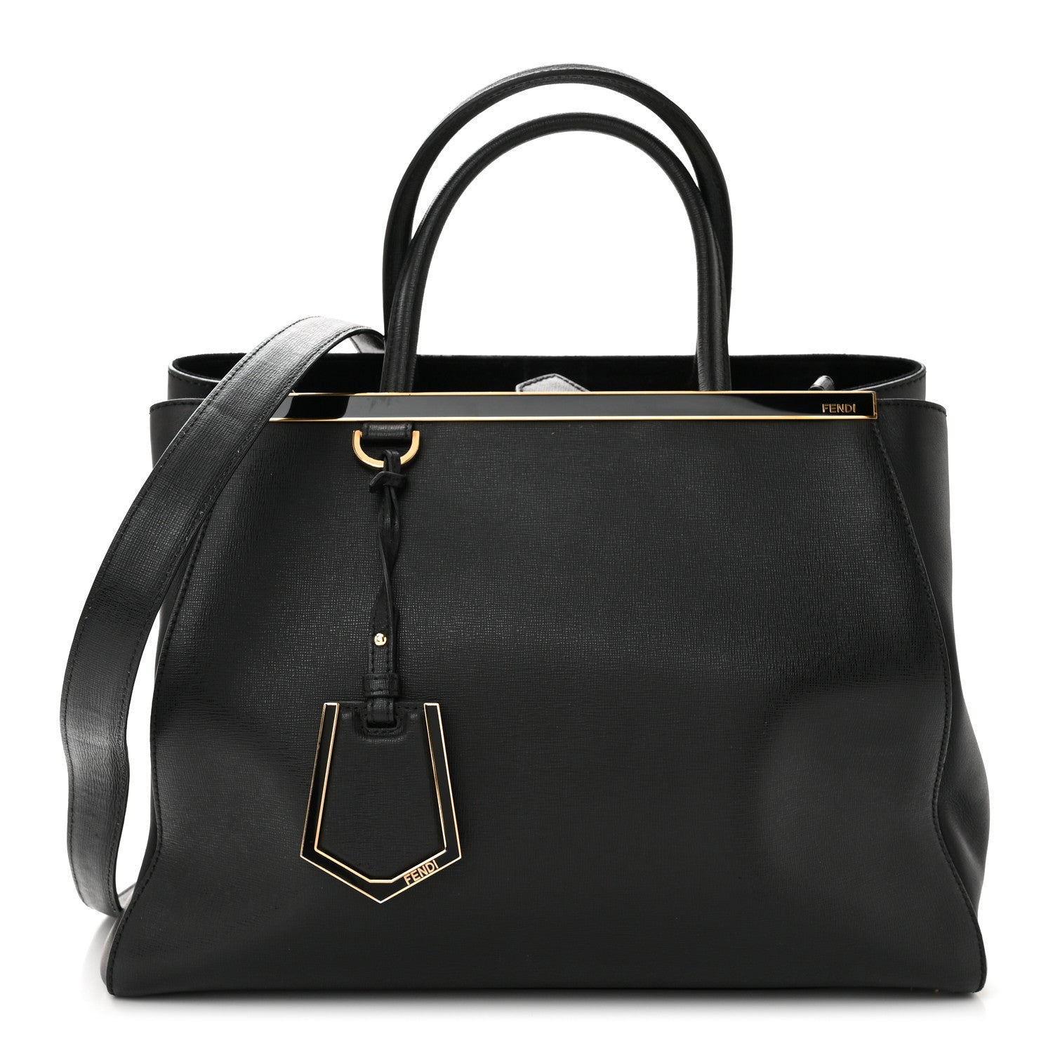 Fendi Vitello Elite Regular 2Jours Tote Black 1 of 10