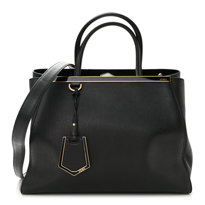 Fendi Vitello Elite Regular 2Jours Tote Black 1 of 10