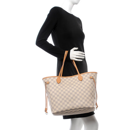 Louis Vuitton Damier Azur Neo Neverfull MM Rose Ballerine 2 of 16