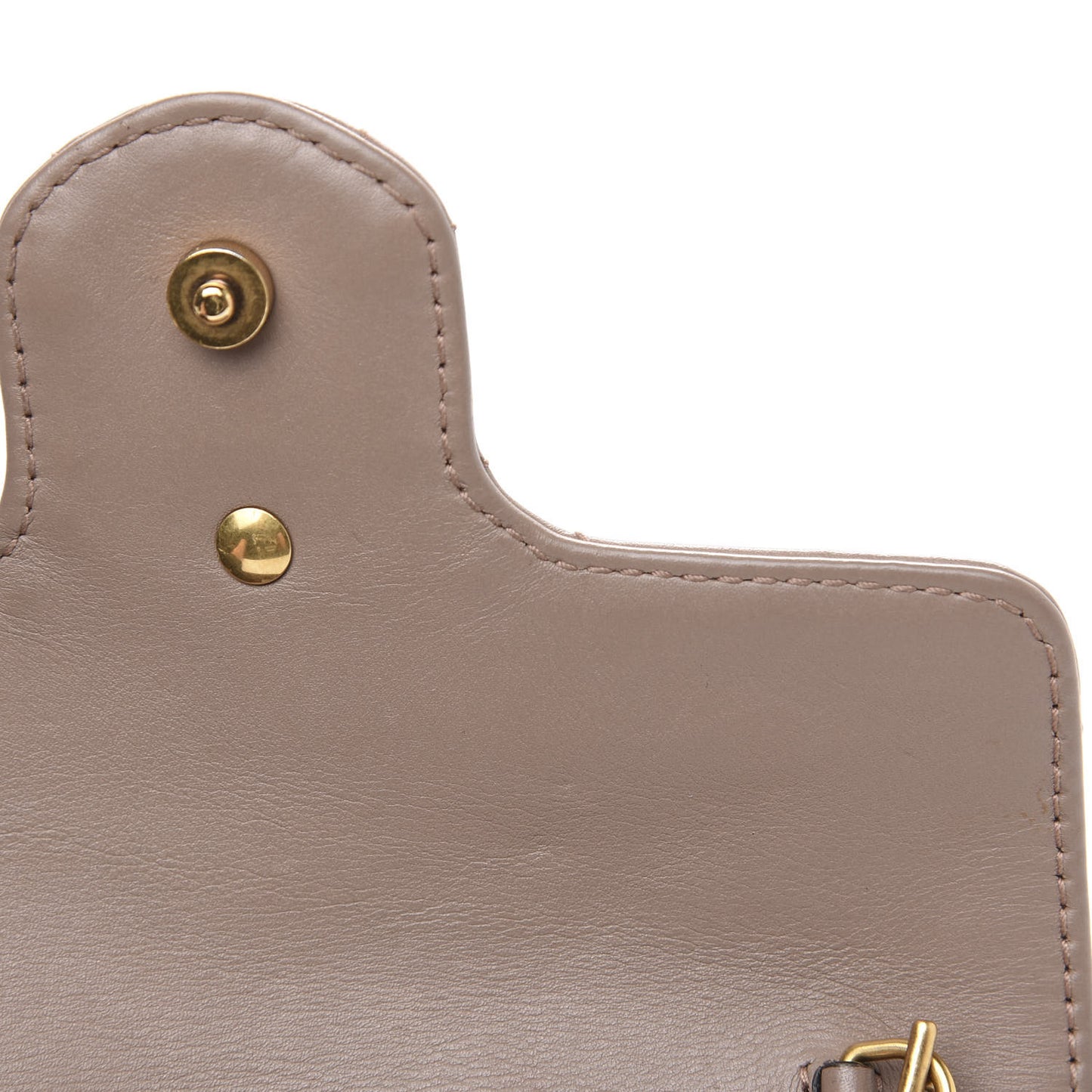 Calfskin Matelasse Super Mini GG Marmont Shoulder Bag Porcelain Rose