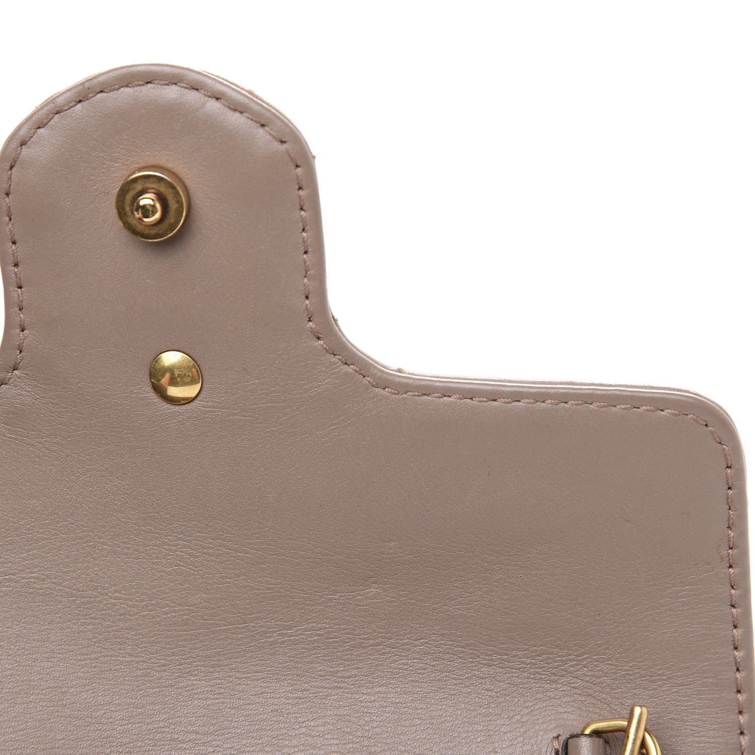 Gucci Calfskin Matelasse Super Mini GG Marmont Shoulder Bag Porcelain Rose 13 of 14
