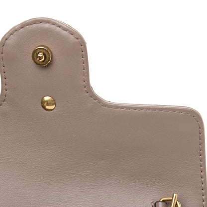 Gucci Calfskin Matelasse Super Mini GG Marmont Shoulder Bag Porcelain Rose 13 of 14