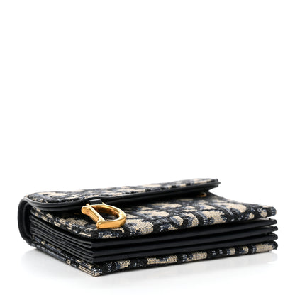 Christian Dior Oblique Saddle 5-Gusset Card Holder Blue 4 of 8