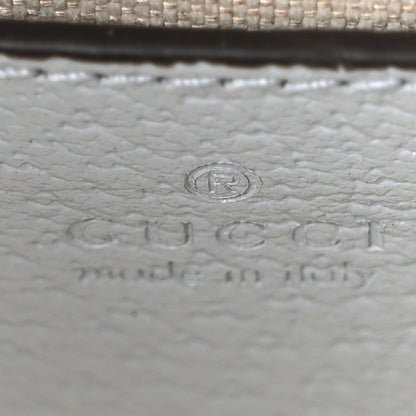 Gucci Raffia Textured Dollar Calfskin Web GG Monogram Small Diana Tote Bag Natural Brown New Shamarock Green 6 of 11