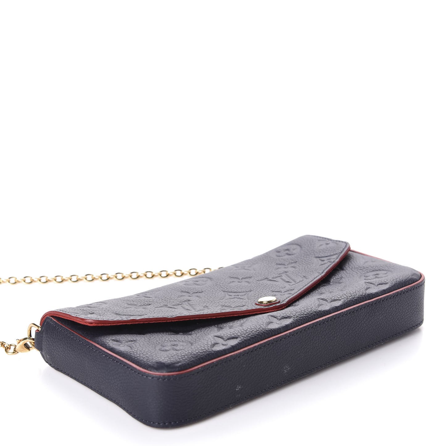 Empreinte Pochette Felicie Chain Wallet Marine Rouge