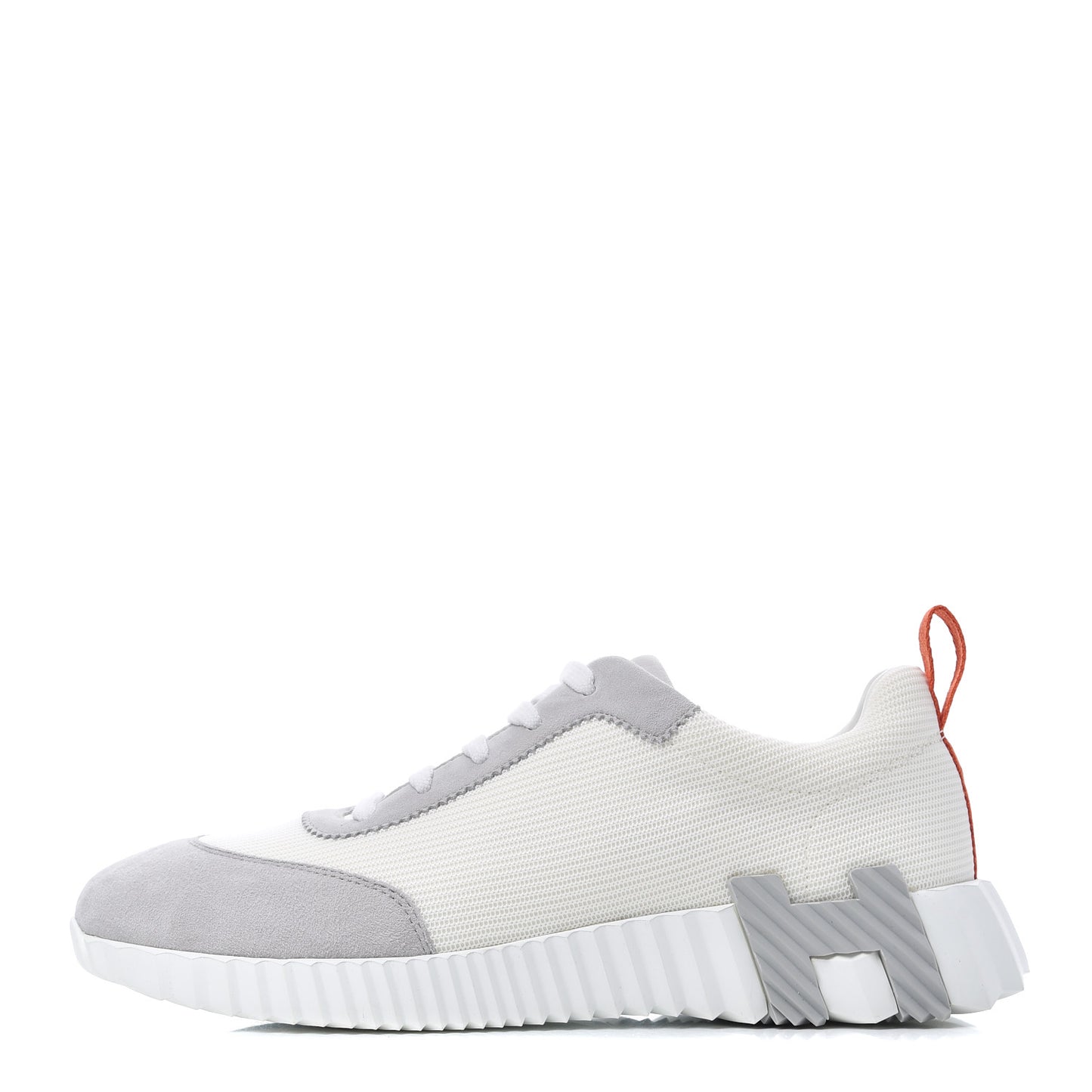 Technical Canvas Suede Goatskin Bouncing Sneakers 37 White Multicolor