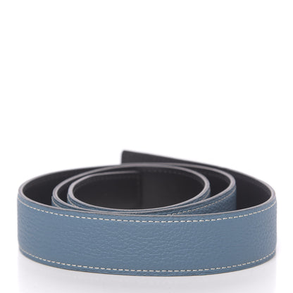Hermes Box Togo 32mm Belt Strap 85 Black Blue Jean 2 of 5