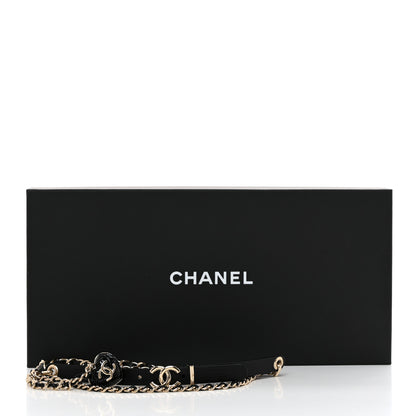 Chanel Lambskin Metal Resin CC Heart Chain Belt 90 36 Black Gold 6 of 6