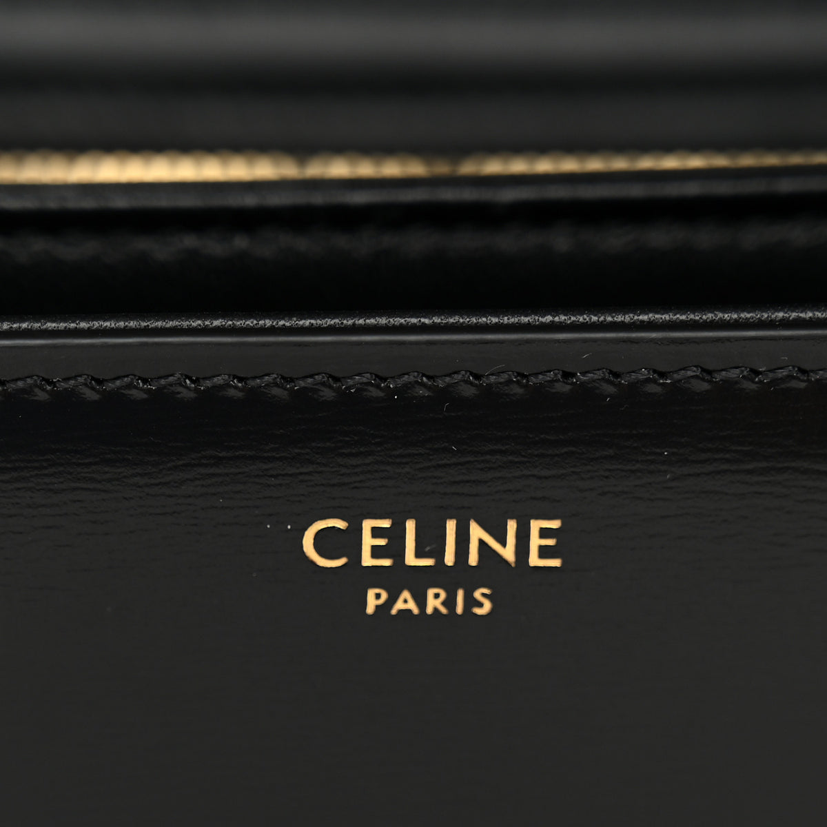 Shiny Calfskin Medium Triomphe Black