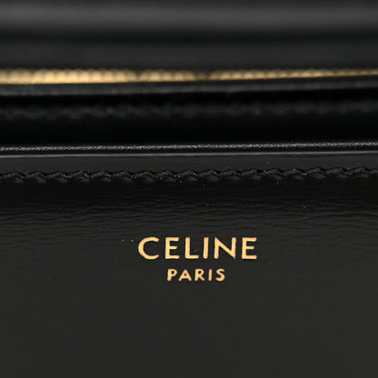 Celine Shiny Calfskin Medium Triomphe Black 6 of 10
