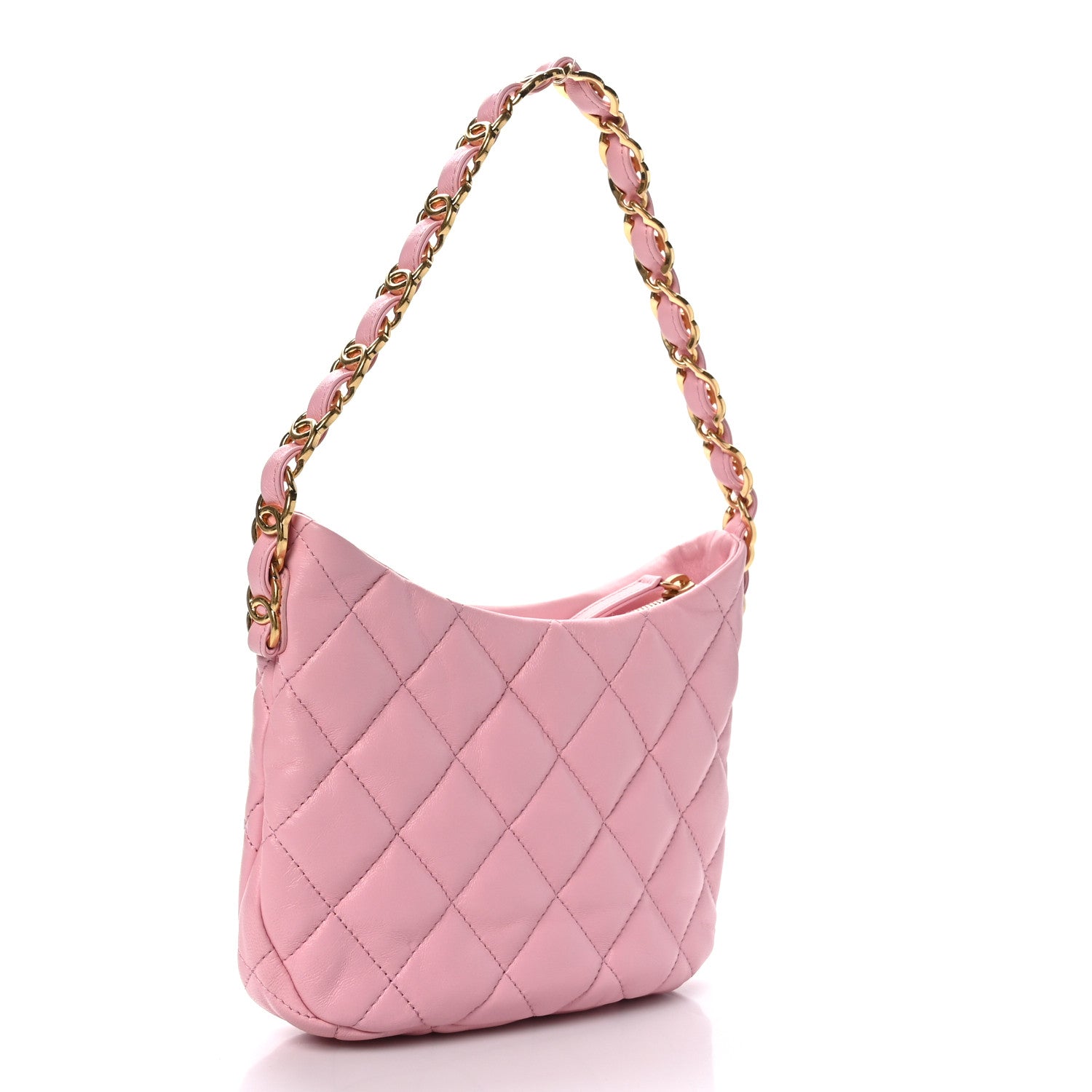 Chanel Lambskin Quilted CC Links Hobo Light Pink 4 of 10
