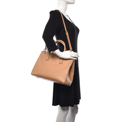 Prada Saffiano Medium Galleria Double Zip Tote Noisette 2 of 14