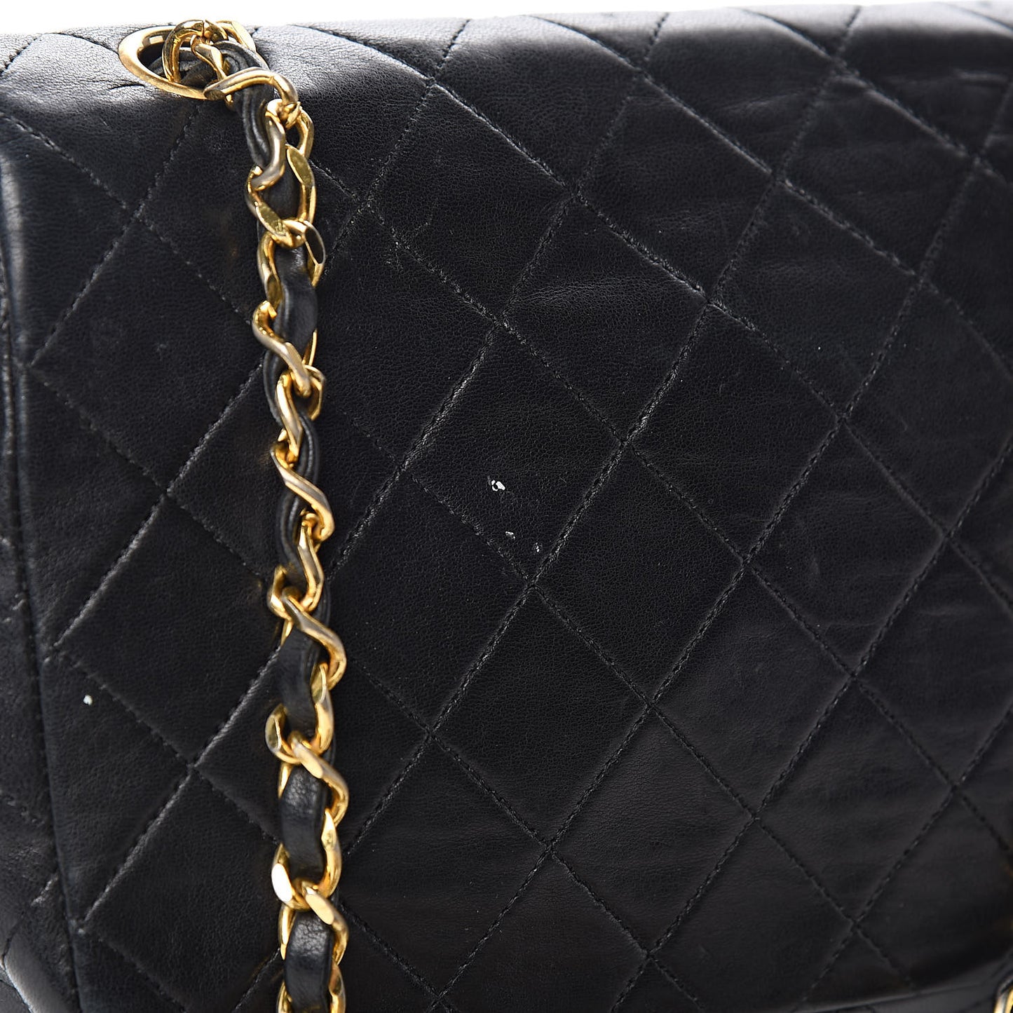 Lambskin Quilted Small Single Flap Black