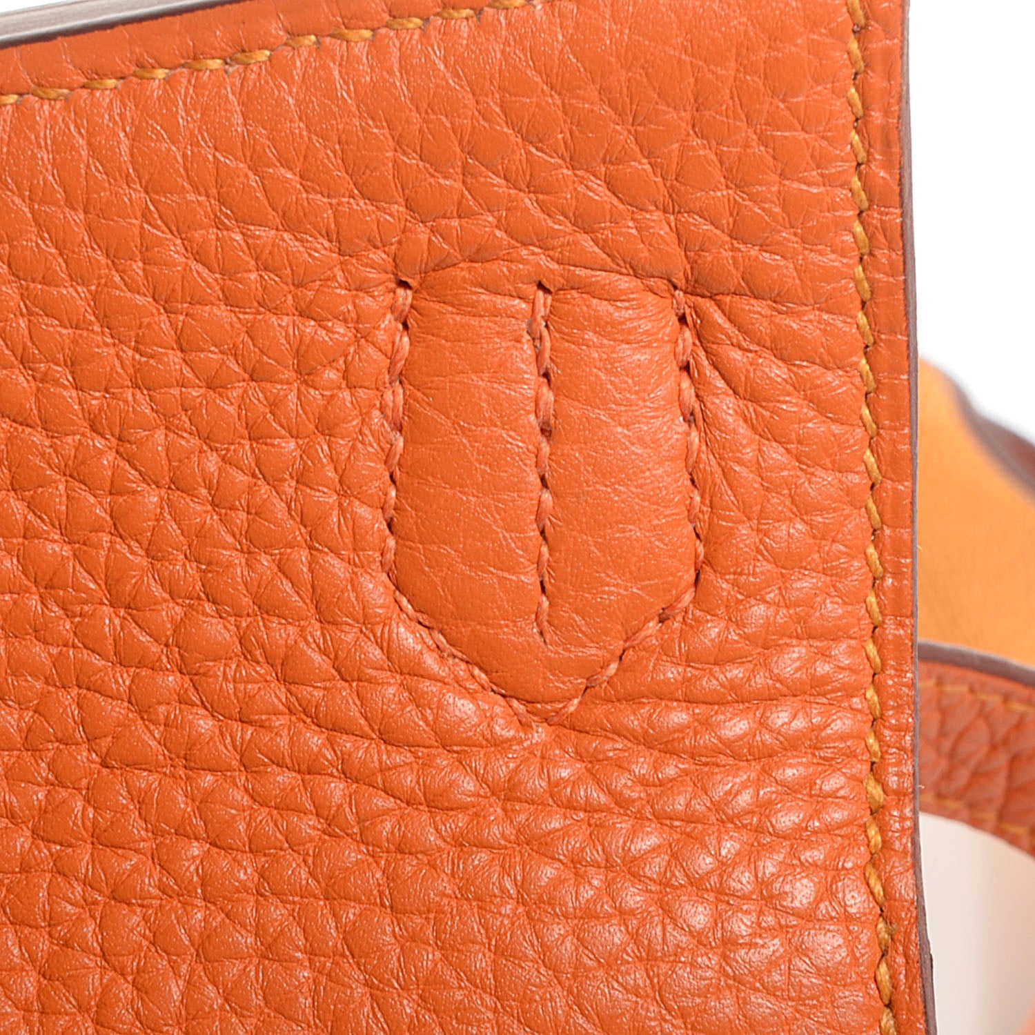 Hermes Taurillon Clemence Verso Jypsiere 28 Orange Moutarde 3 of 19